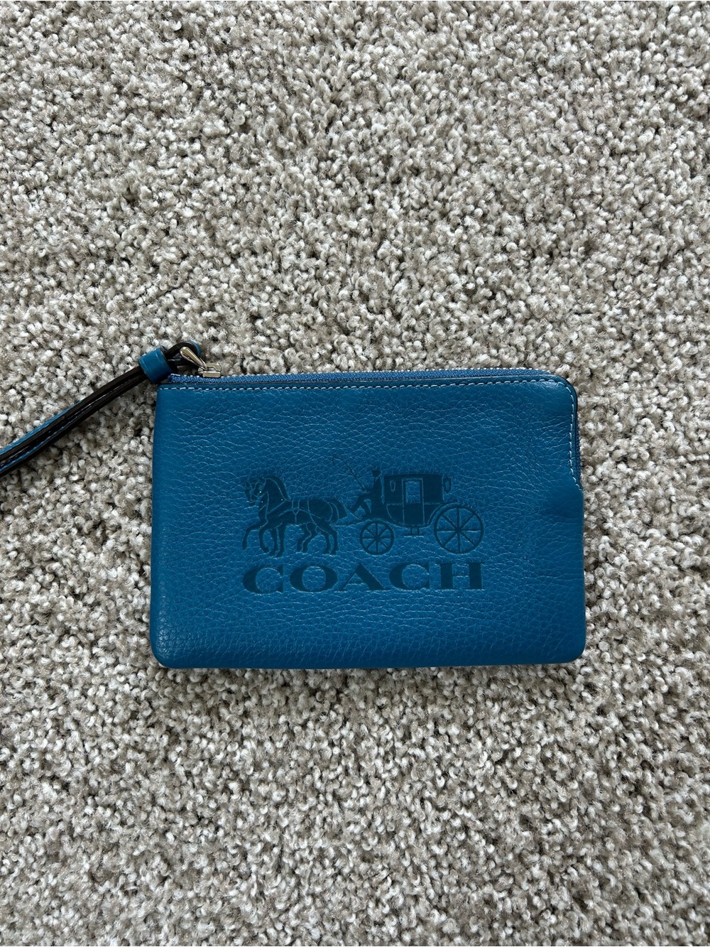 coach blue wristlet - Picture 2 of 7